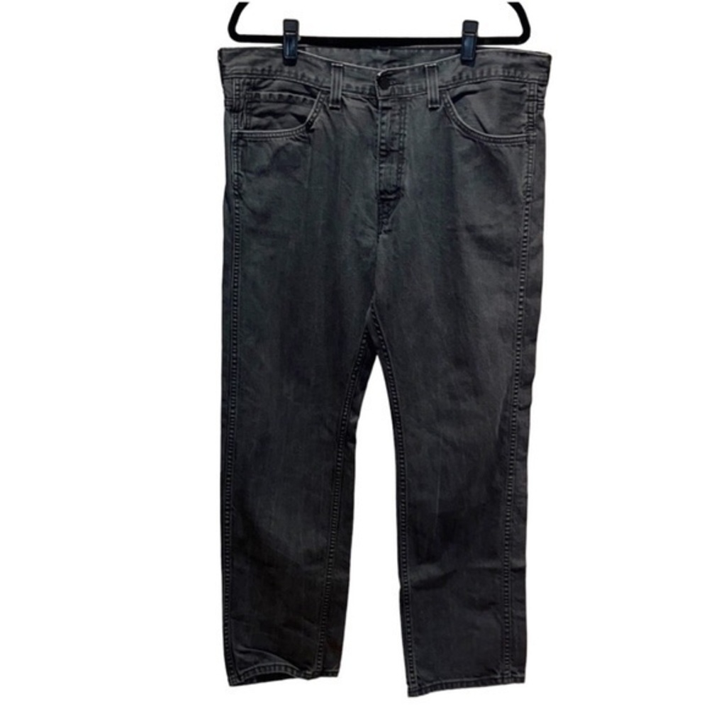 Levi’s 513 Slim Straight Faded Black or Dark Gray Jeans, Black Label 38 x 32